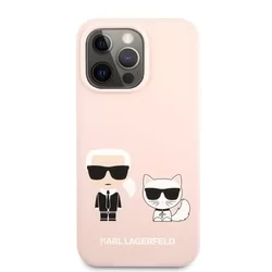 Telefontok iPhone 13 Pro Max - Karl Lagerfeld Karl&Choupette pink hátlap tok-1