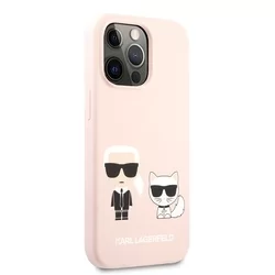Telefontok iPhone 13 Pro Max - Karl Lagerfeld Karl&Choupette pink hátlap tok-3