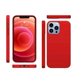 Telefontok iPhone 13 Pro - piros pastel szilikon tok-1