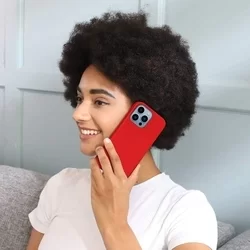 Telefontok iPhone 13 Pro - piros pastel szilikon tok-2