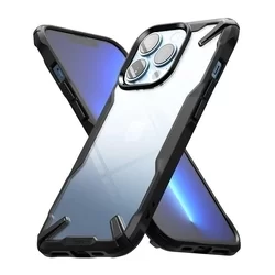 Telefontok iPhone 13 Pro - Ringke Fusion X Design fekete ütésálló hátlap tok-2
