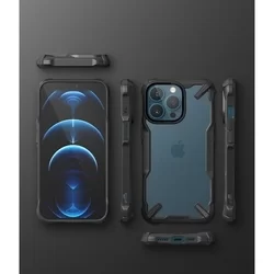 Telefontok iPhone 13 Pro - Ringke Fusion X Design fekete ütésálló hátlap tok-6