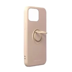 Telefontok iPhone 13 Pro Max - Roar Amber pink szilikon tok, kitámasztó ujjgyűrűvel-2