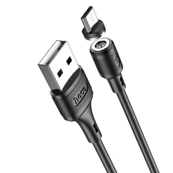 Töltőkábel: HOCO - mágneses USB / MicroUSB kábel, 1m 2,4A fekete-3