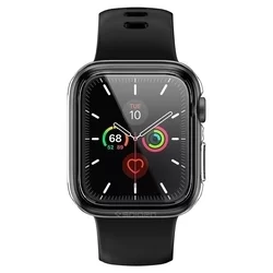 Apple Watch 4 / 5 / 6 / SE (44 mm) okosóra tok - SPIGEN Ultra Hybrid átlátszó szilikon tok-2