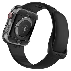 Apple Watch 4 / 5 / 6 / SE (44 mm) okosóra tok - SPIGEN Ultra Hybrid átlátszó szilikon tok-5