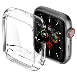 Apple Watch 4 / 5 / 6 / SE (44 mm) okosóra tok - SPIGEN Ultra Hybrid átlátszó szilikon tok-1
