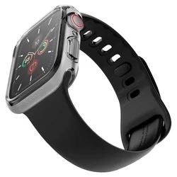 Apple Watch 4 / 5 / 6 / SE (44 mm) okosóra tok - SPIGEN Ultra Hybrid átlátszó szilikon tok-4