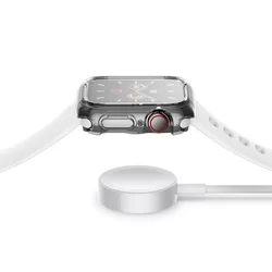 Apple Watch 4 / 5 / 6 / SE (44 mm) okosóra tok - SPIGEN Ultra Hybrid átlátszó szilikon tok-7