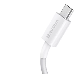 Kábel: Baseus CAMYS-02 - USB / MicroUSB fehér kábel 2A, 1m-2