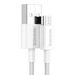 Kábel: Baseus CAMYS-02 - USB / MicroUSB fehér kábel 2A, 1m-1