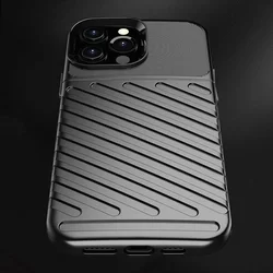Telefontok iPhone 13 Pro Max - Thunder fekete ütésálló szilikon hátlaptok-2