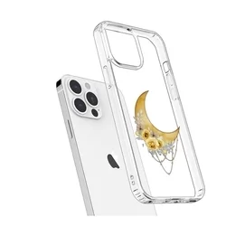 iPhone 13 Pro Max Telefontok - L Arte Summer Moon mintás átlátszó műanyag hátlap tok, szilikon kerettel-1