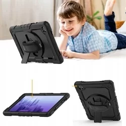 Tablettok Samsung Galaxy Tab A7 10,4 (2020 / 2022) - SOLID360 ütésálló, kitámasztható, fekete tablet tok-3
