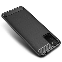Telefontok Samsung Galaxy A03s - Carbon Fiber fekete szilikon tok-2
