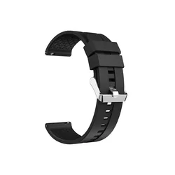 Huawei Watch GT / GT2 / GT2 Pro (46 mm) okosóra szíj - fekete szilikon (22 mm)-3