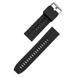 Huawei Watch GT / GT2 / GT2 Pro (46 mm) okosóra szíj - fekete szilikon (22 mm)-1