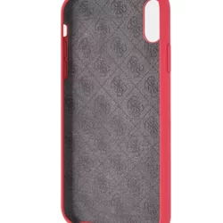 Telefontok iPhone XR - Guess Szilikon Arany Logo Tok - Piros-3