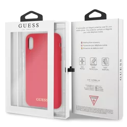 Telefontok iPhone XR - Guess Szilikon Arany Logo Tok - Piros-4