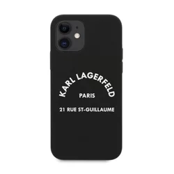 Telefontok iPhone 12 mini - Karl Lagerfeld Rue St Guillaume fekete hátlap tok-1