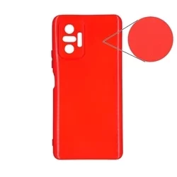 Telefontok Xiaomi Redmi Note 10 Pro / Note 10 Pro Max - Jelly piros szilikon hátlap tok (csillámos)-1