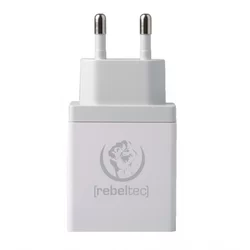 Hálózati töltő:Rebeltec QC 3.0 - 4 USB porttal, hálózati gyors töltő, fehér, 3,4A-1