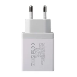 Hálózati töltő:Rebeltec QC 3.0 - 4 USB porttal, hálózati gyors töltő, fehér, 3,4A-2