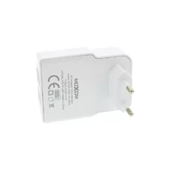 Hálózati töltő: Moxom KH-401 - 4 USB porttal, univerzális hálózati töltő, fehér, 4,4A + USB / Lightning kábel, fehér 1m-2