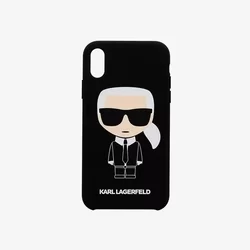 Telefontok iPhone XR - Karl Lagerfeld Full Body Iconic Tok Fekete-1