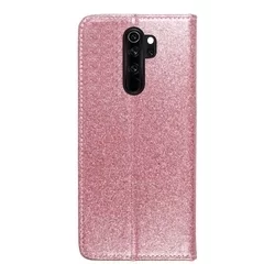 Telefontok Xiaomi Redmi Note 8 Pro - pink Shiny mágneses szilikon keretes könyvtok-2