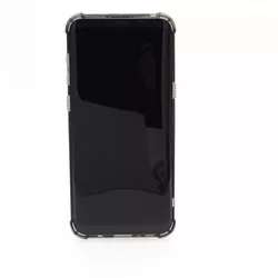 Telefontok Samsung Galaxy S8 - átlátszó ütésálló tok füstszínű kerettel-1