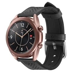Samsung Galaxy Watch Active - SPIGEN RETRO FIT fekete bőr szíj-1