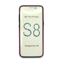 Telefontok Samsung Galaxy S8 - 360 fokos szilikon hot pink-1