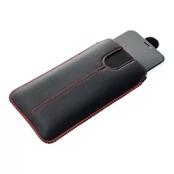 Telefontok Forcell Pocket - fekete tépőzáras, kihúzós füles tok (15,5x7,5x1 cm)-3