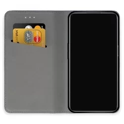 Telefontok Oppo A16s - fekete mágneses szilikon keretes könyvtok-1