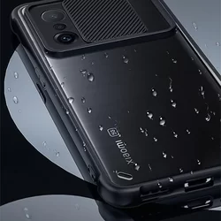 Telefontok Xiaomi 11T 5G / 11T Pro - TECH-PROTECT csúsztatható kameravédős átlátszó fekete keretes hátlap tok-4