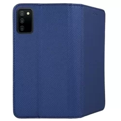 Telefontok Samsung Galaxy A03s - kék mágneses szilikon keretes könyvtok-2