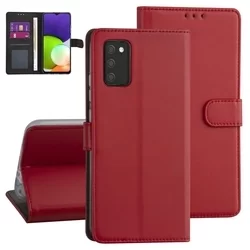 Telefontok Samsung Galaxy A03s - Piros ráhajtófüles könyvtok-3