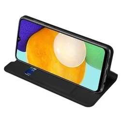 Telefontok Samsung Galaxy A03s - Dux Ducis fekete flipcover tok-5