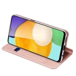 Telefontok Samsung Galaxy A03s - Dux Ducis rose gold flipcover tok-1