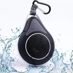 Bluetooth hangszóró: Vízálló tapadókorongos fekete bluetooth hangszóró 3W-1