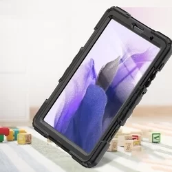 Tablettok Samsung Galaxy Tab A7 Lite (SM-T220, SM-T225) 8,7 - SOLID360 ütésálló, kitámasztható, fekete tablet tok-4