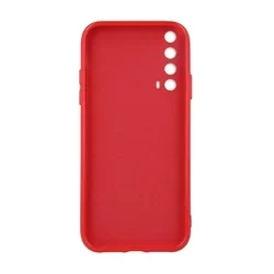 Telefontok Huawei P Smart 2021 - piros szilikon hátlap tok (csillámos)-2