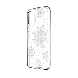 Telefontok Samsung Galaxy A03s - Forcell Snowstorm átlátszó mintás szilikon hátlap tok-3