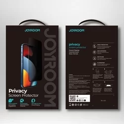 Üvegfólia iPhone 13 - Joyroom Knight 2.5D betekintésvédő üvegfólia fekete kerettel-5