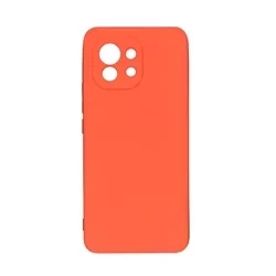 Telefontok Xiaomi Mi 11 5G - korallpiros szilikon hátlap tok-1