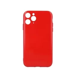 Telefontok iPhone 11 Pro - piros szilikon hátlap tok (csillámos)-1