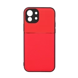Telefontok Xiaomi 11 Lite 5G NE / Mi 11 Lite - Elegance piros műanyag hátlap tok szilikon kerettel-1