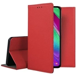 Telefontok Samsung Galaxy J3 2017 - piros mágneses szilikon keretes könyvtok-3