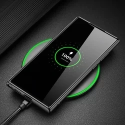 Telefontok Samsung Galaxy S22 Ultra - Dux Ducis Fino fekete műanyag tok, szilikon kerettel-5